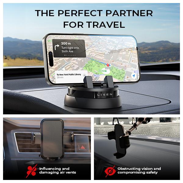 360° Rotatable Adhesive Dashboard Phone Holder