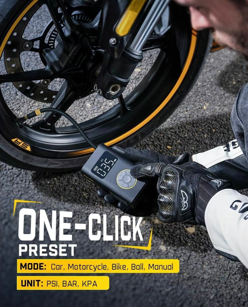 Portable Tire Inflator 150PSI High-Pressure