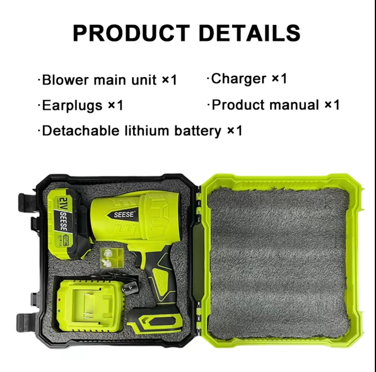 SEESE Cordless Leaf Blower