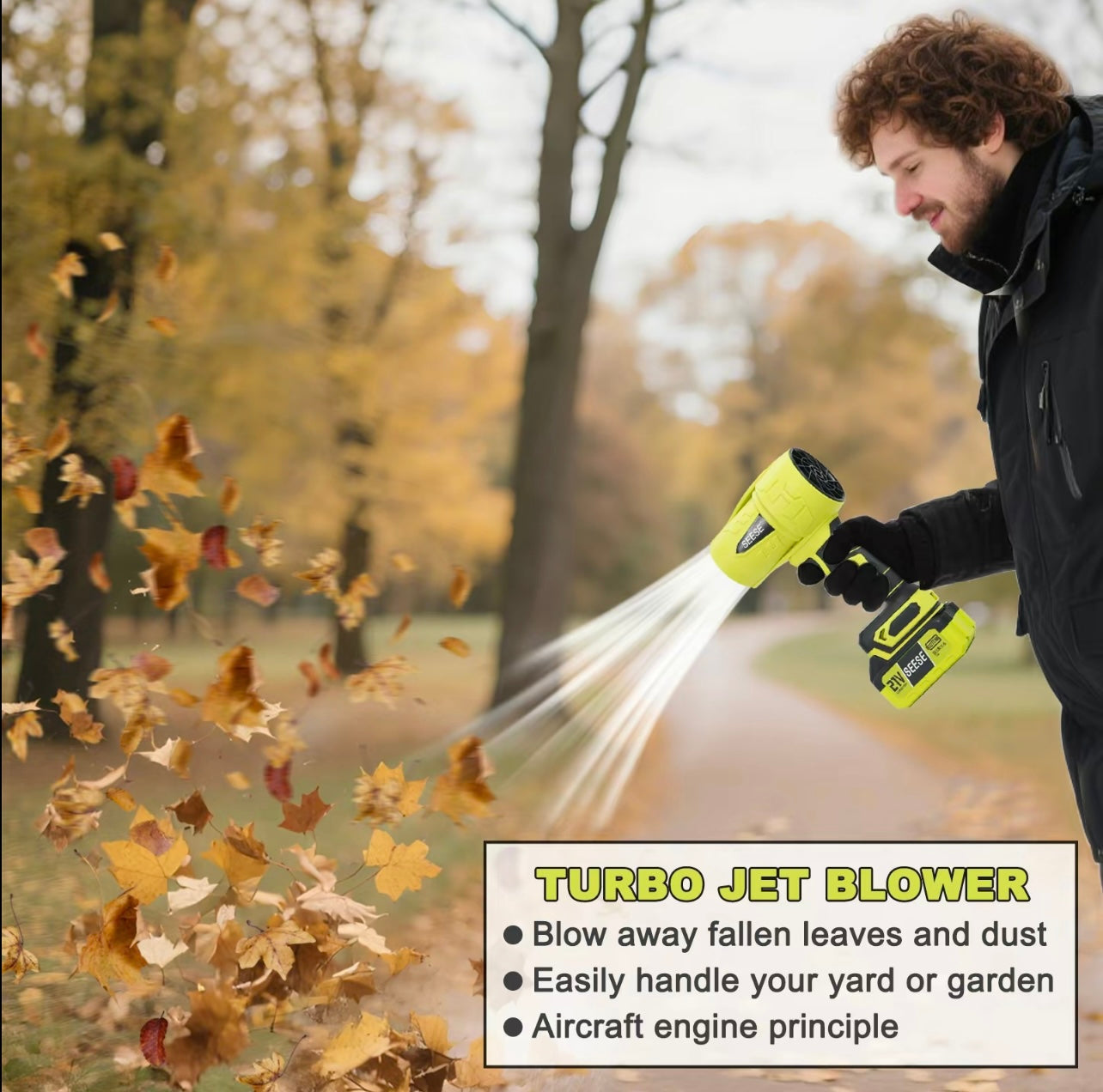 SEESE Cordless Leaf Blower